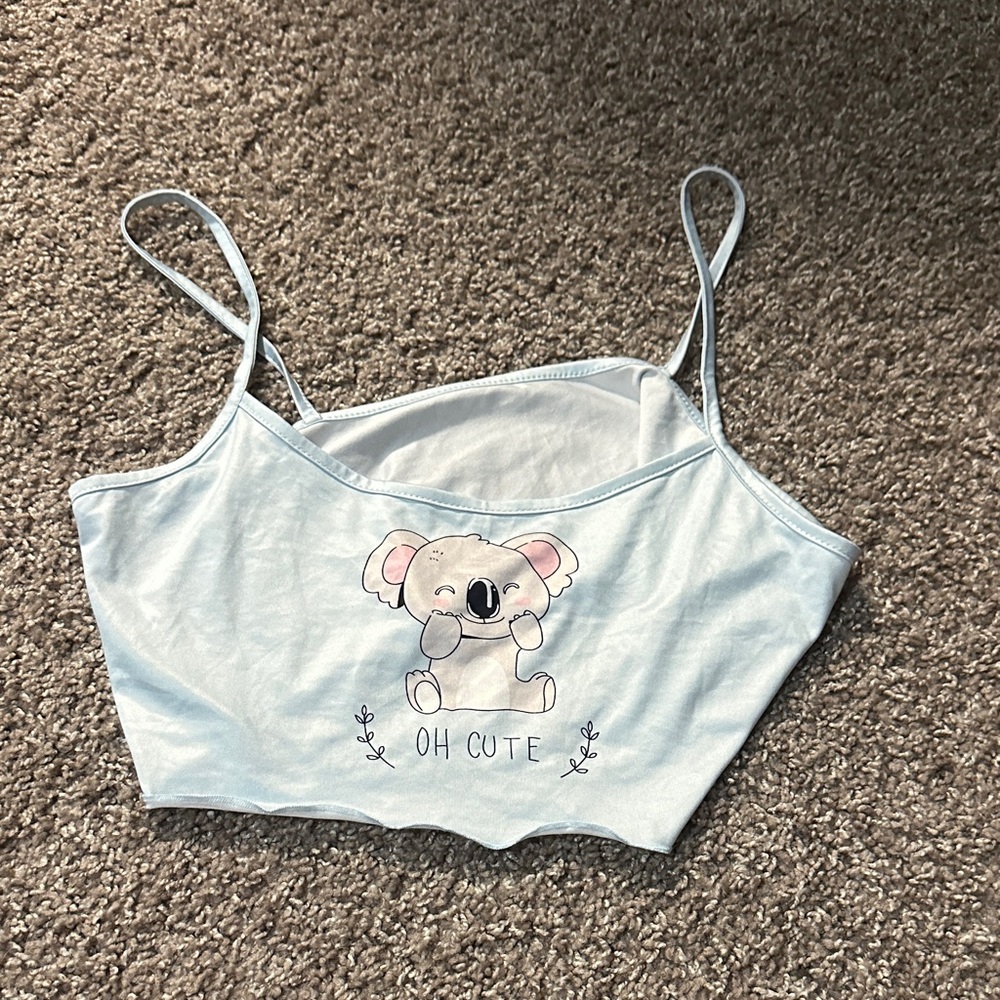 L&B Light Blue Koala Print Bandeau